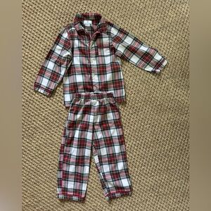 Petite Plume Kids Brushed Twill Pajama Set In Balmoral Tartan, 5